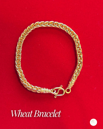 Wheat Bracelet, 23K Gold