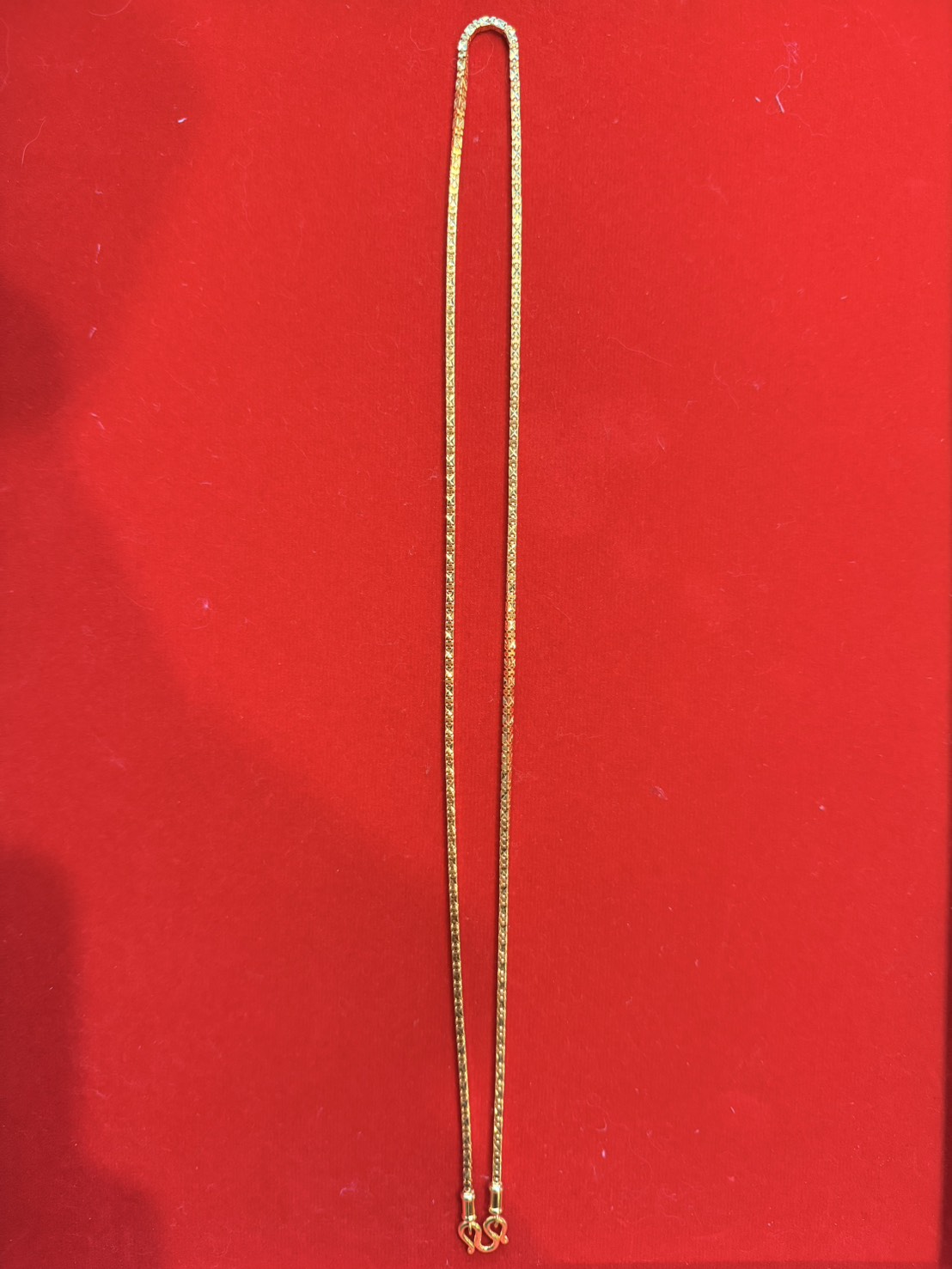 Diamond-Cut Box Link Chain, 23K Gold