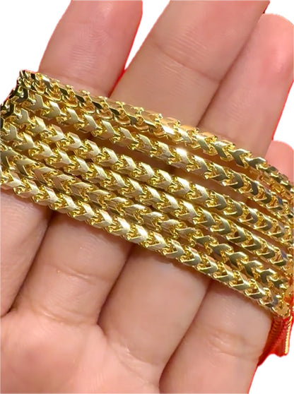 Franco Chain, 14k Gold, 3mm