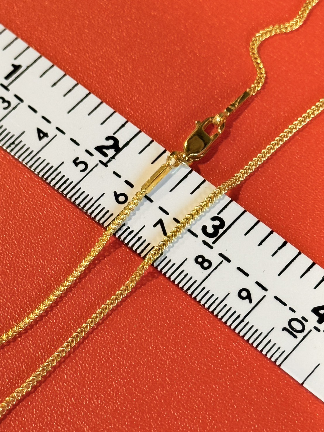 8g, 20", Classic Franco Chain, Lobster Clasp, 23K Gold