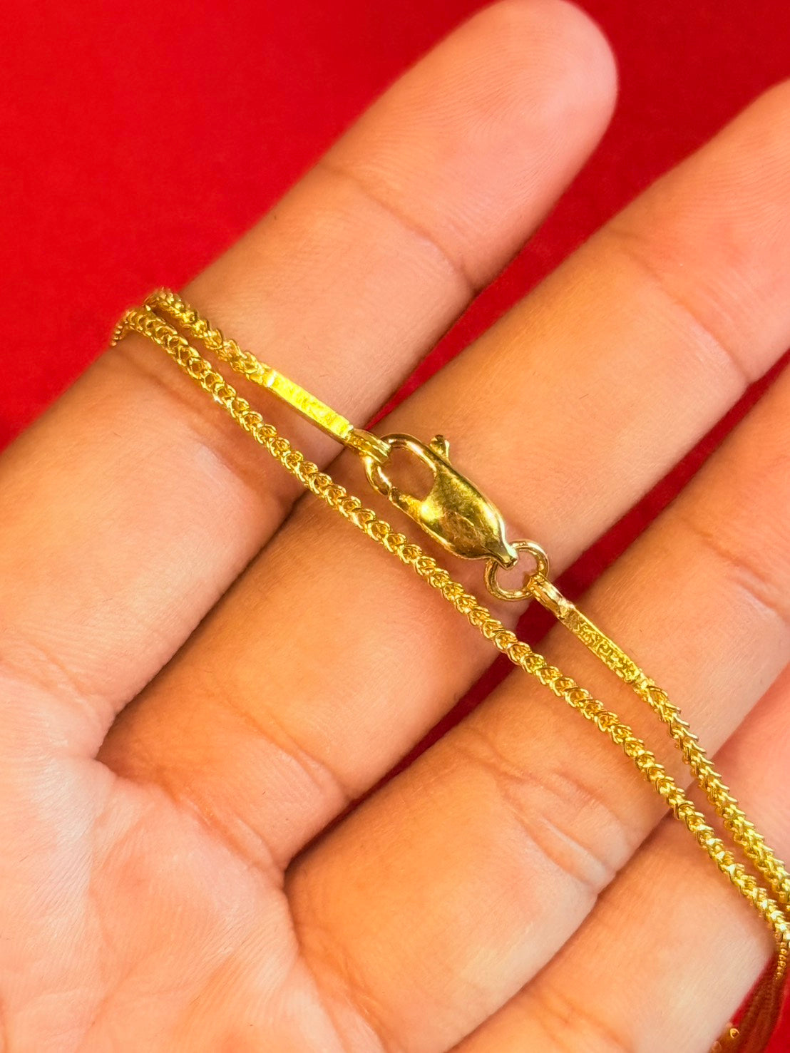 8g, 20", Classic Franco Chain, Lobster Clasp, 23K Gold