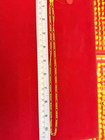 9.2g, 21", Figaro Chain, Lobster Clasp, 23K Gold