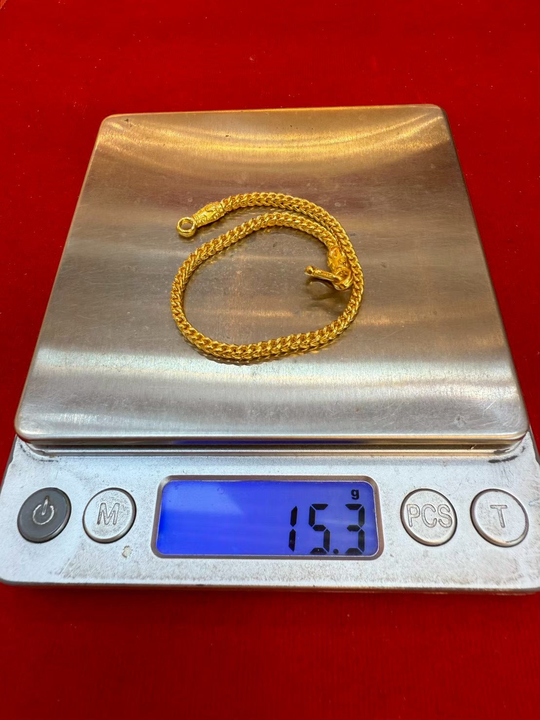 15.2g, 6", Classic Franco Bracelet, 23k Gold