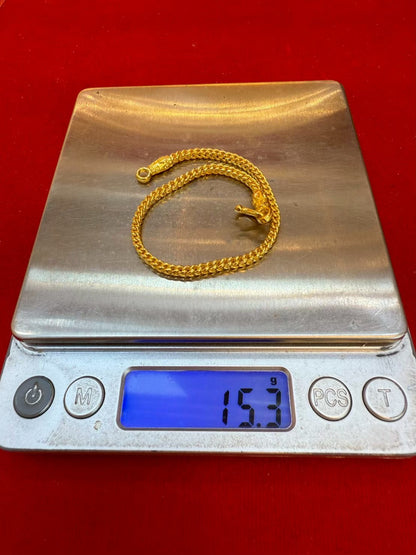 15.2g, 6", Classic Franco Bracelet, 23k Gold