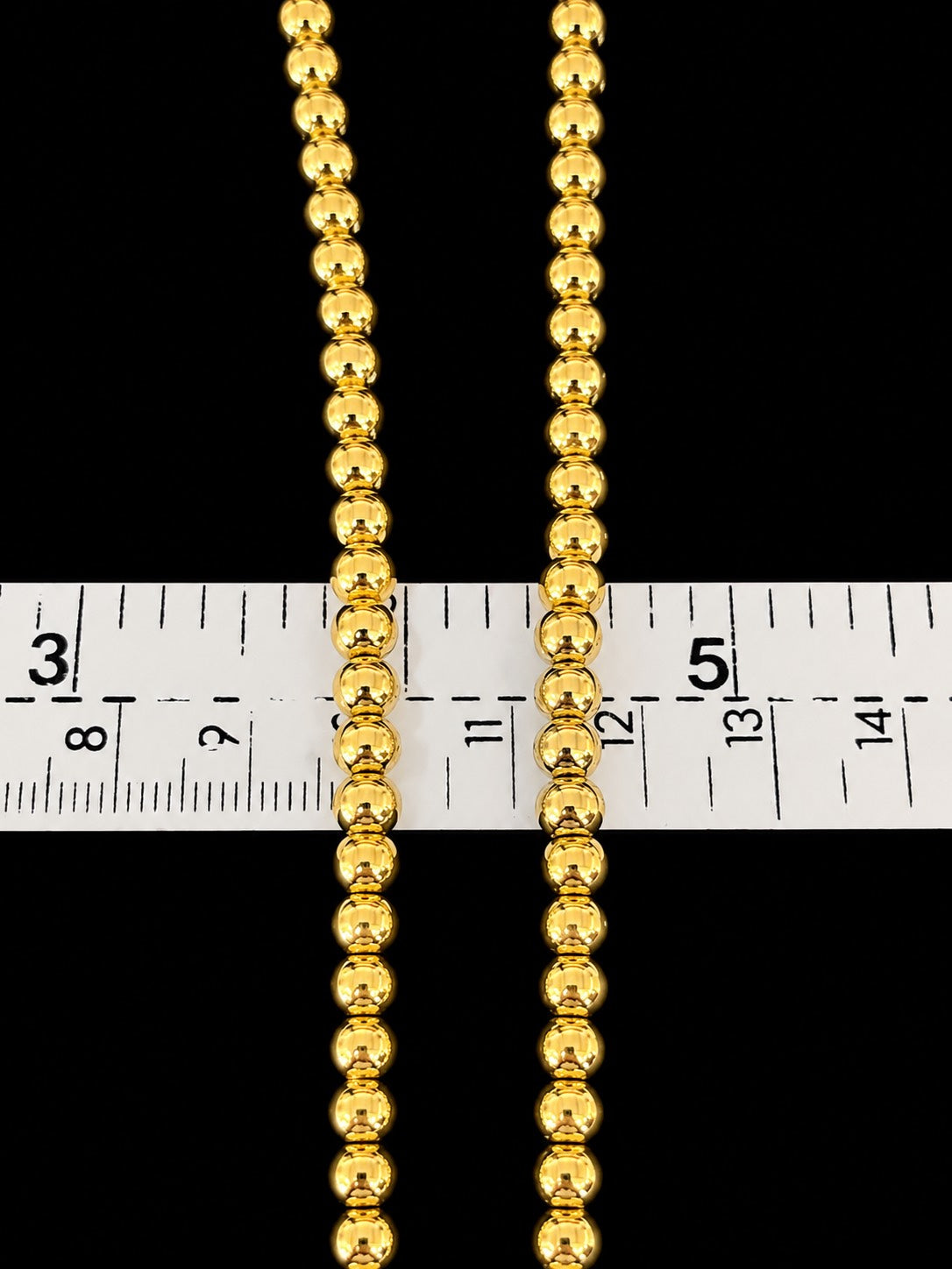 Bead Chain, 23K Gold