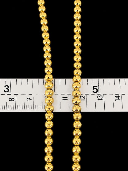 Bead Chain, 23K Gold