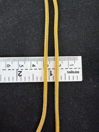 Foxtail Mesh Chain, 24K Gold