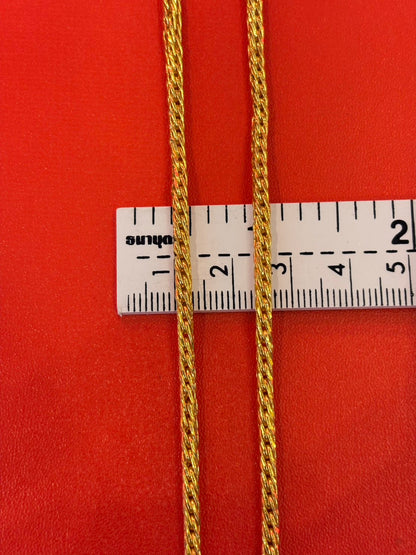 26.6g, 22", Dragon Scale Chain, 24K Gold
