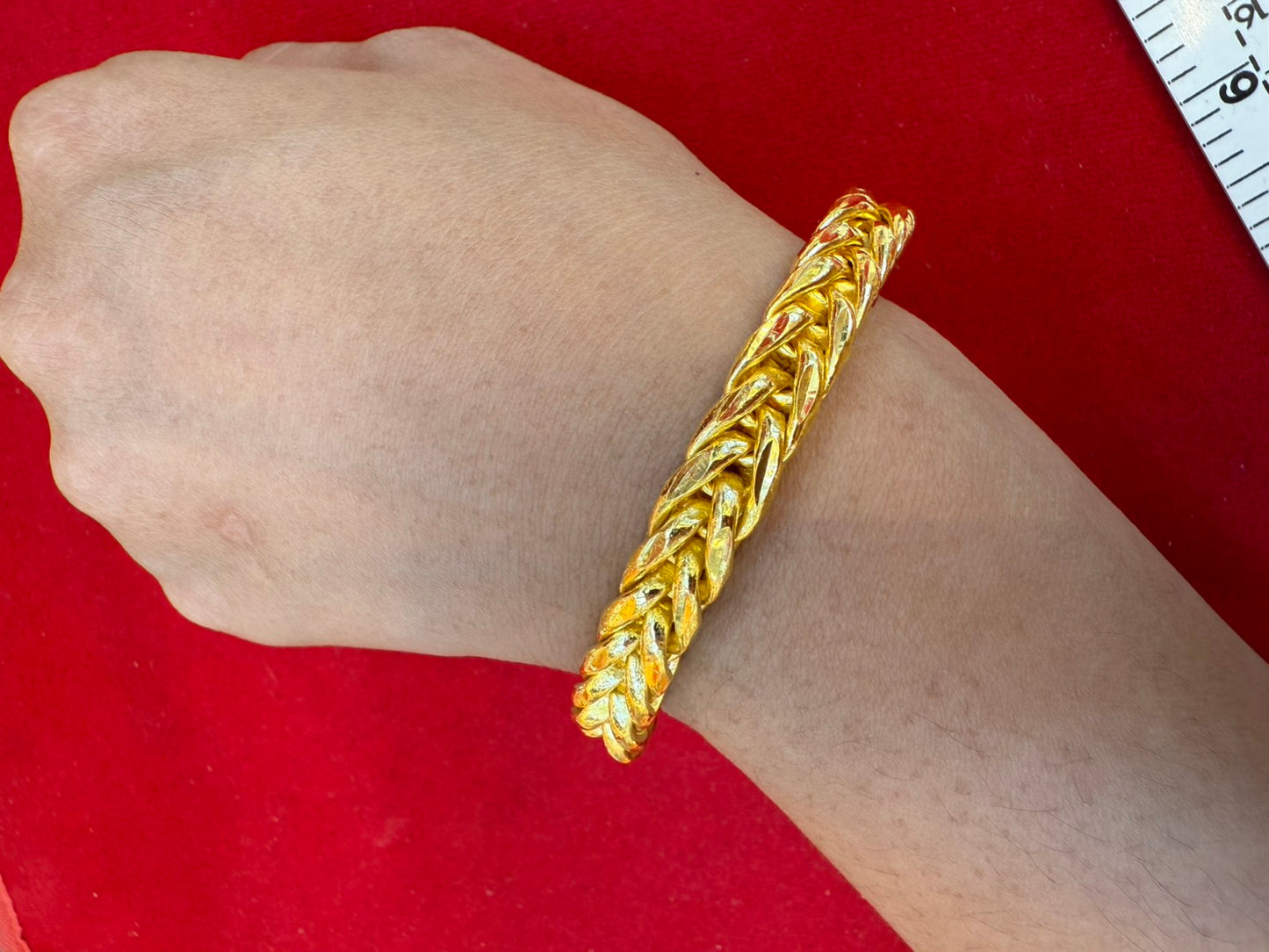 Wheat Bracelet, 23K Gold