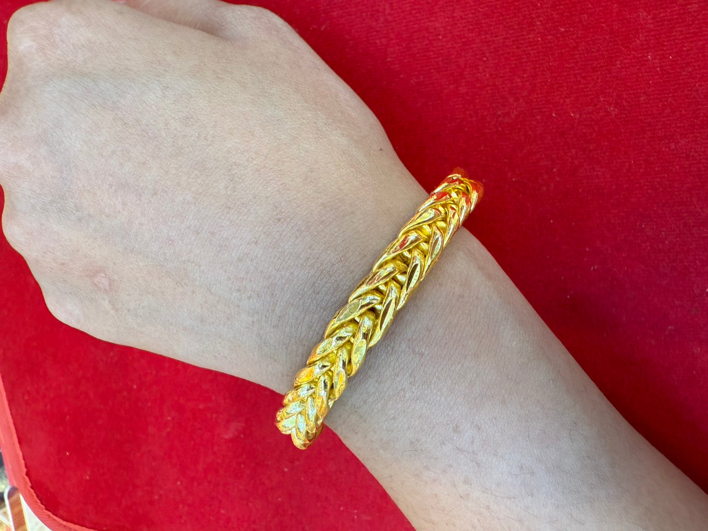 Wheat Bracelet, 24K Gold