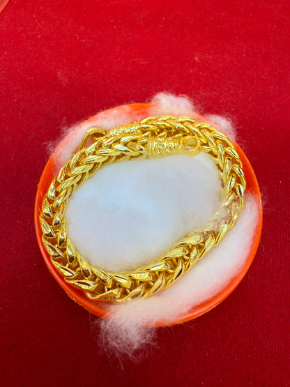Wheat Bracelet, 23K Gold