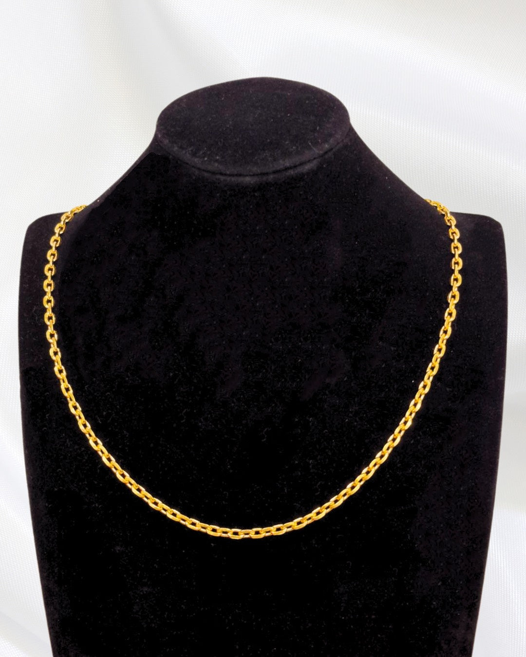 Round Anchor Chain, 24K Gold