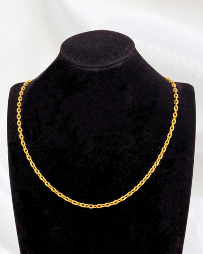 Round Anchor Chain, 24K Gold