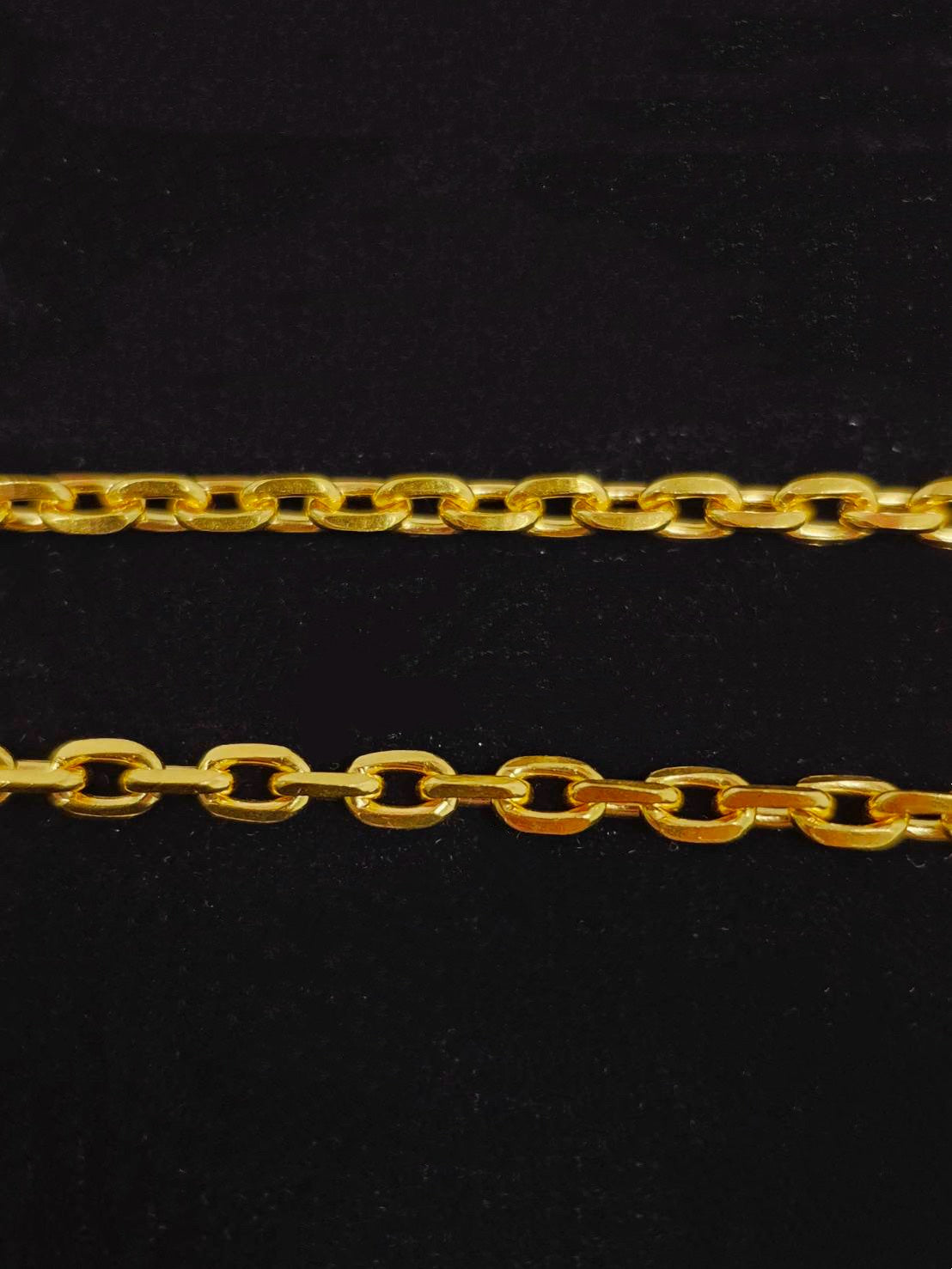 Round Anchor Chain, 24K Gold