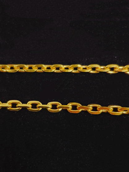 Round Anchor Chain, 24K Gold
