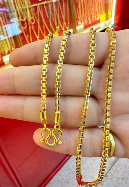 23k Thai Gold Box Chain