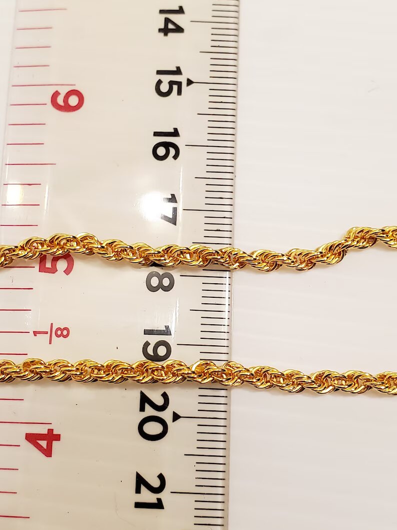 Rope Necklace, 23K Gold