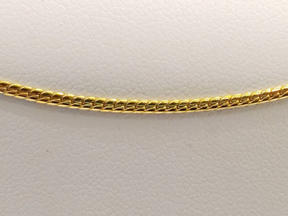 Tight Curb Necklace, 23K Gold