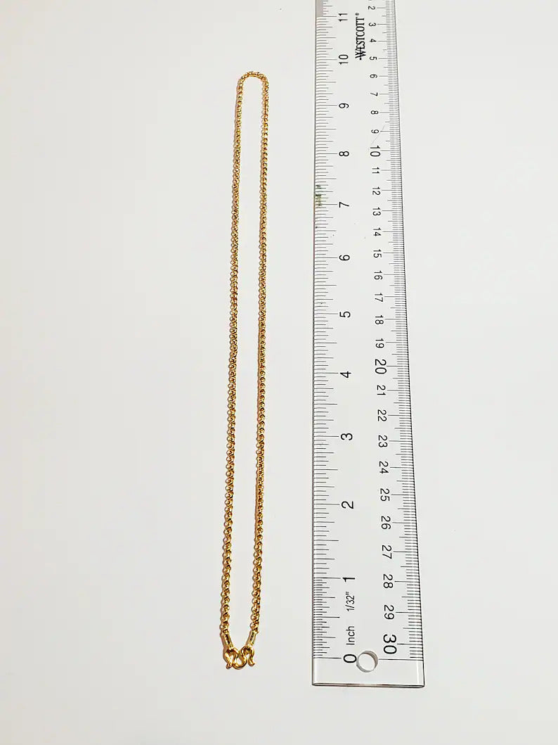 23K Thai Rolo Necklace