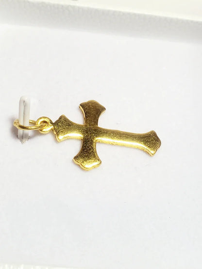 Smooth Cross Pendant, 23K Gold