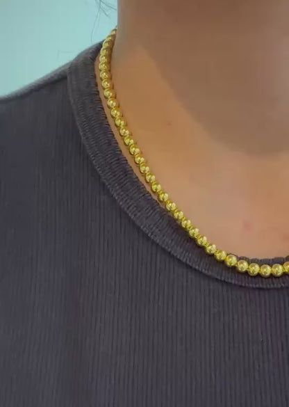 Bead Chain, 23K Gold