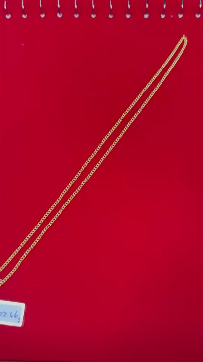 Cable Link Chain, 24K Gold