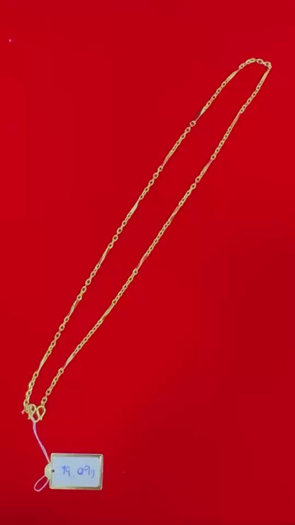 Mixed Link Chain, 24K Gold