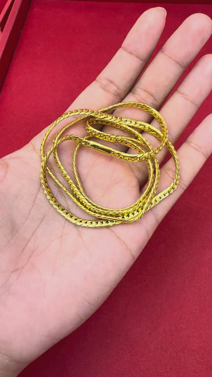 40g, 25", Tight Cuban Chain, Claspless, 23K Gold
