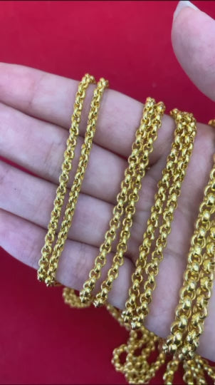 Rolo Chain, 24K Gold