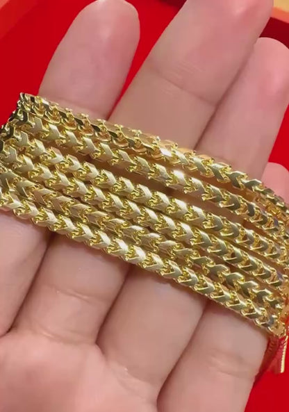 Franco Chain, 14k Gold, 3mm