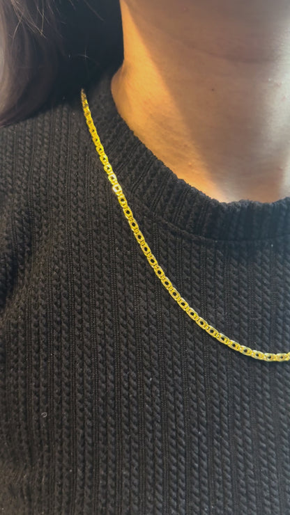 Horse Eye Chain, 24K Gold