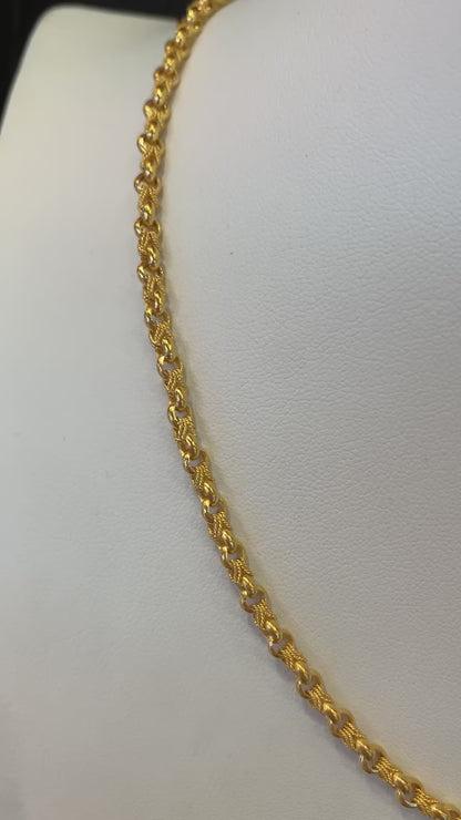 Rope Chain, 24K Gold