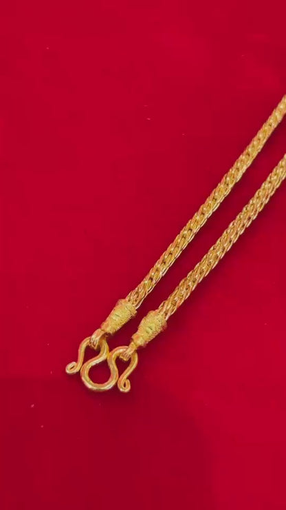 26.6g, 22", Dragon Scale Chain, 24K Gold