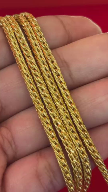 26.6g, 22", Dragon Scale Chain, 24K Gold