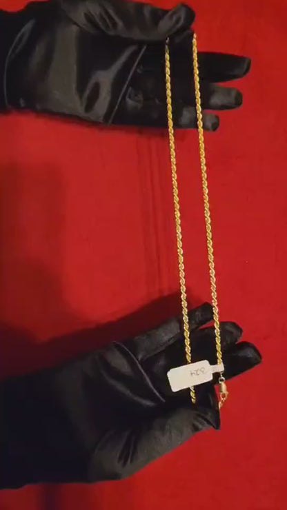 Rope Chain, 14k Gold