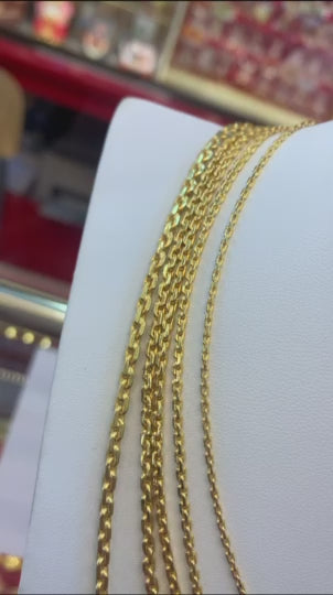 15.2g, 20", Anchor Chain, 24K Gold