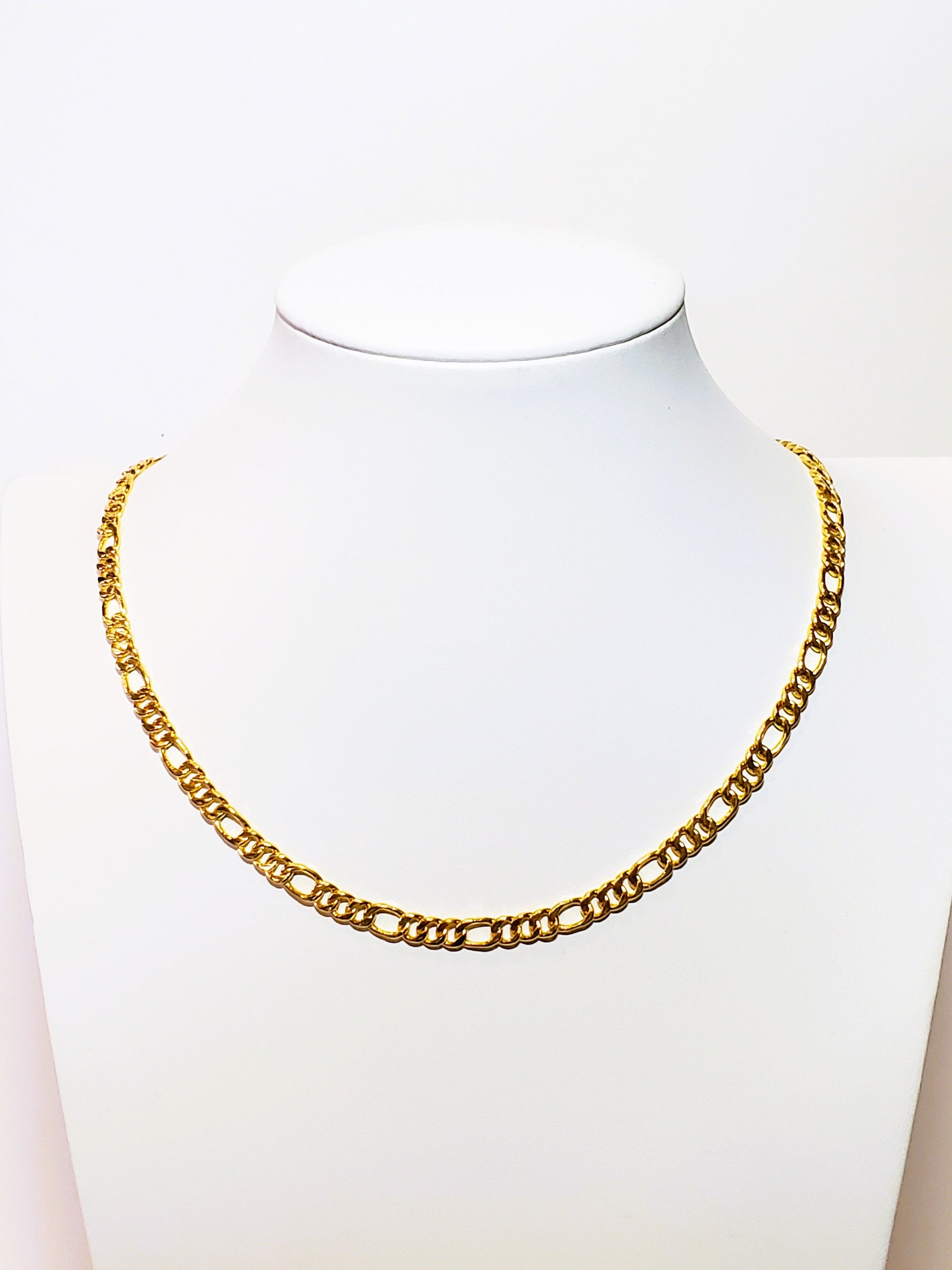 23k Thai Gold Figaro Chain